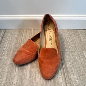 Sole Society Coral suede Loafers size 8